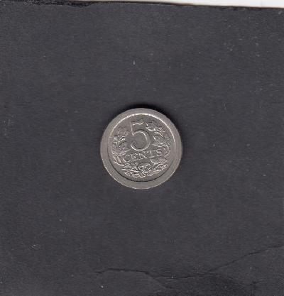 Beschrijving: 5 Cent WILHELMINA  